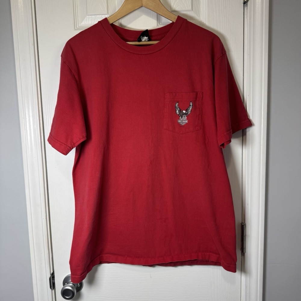 Las Vegas Harley-Davidson Red Pocket Short Sleeve T-shirt size XL